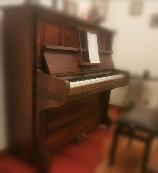 Public piano in Viana do Castelo, North, Portugal