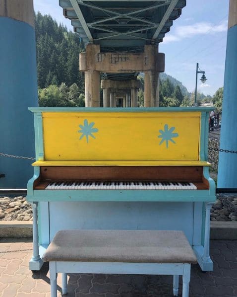 Public piano in Columbia-Shuswap Regional District, British Columbia, Canada