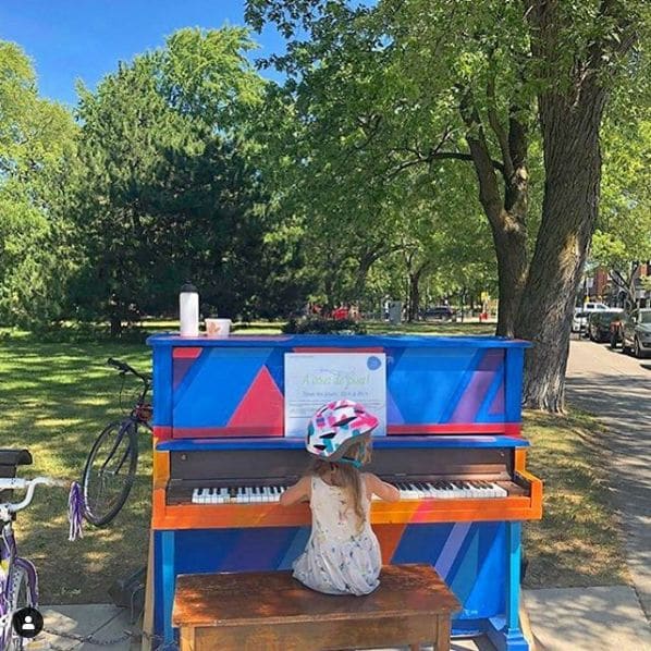 Public piano in Montreal, Quebec, Canada