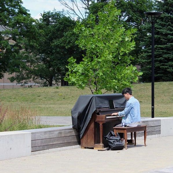 Public piano in Wilmot, Ontario, Canada