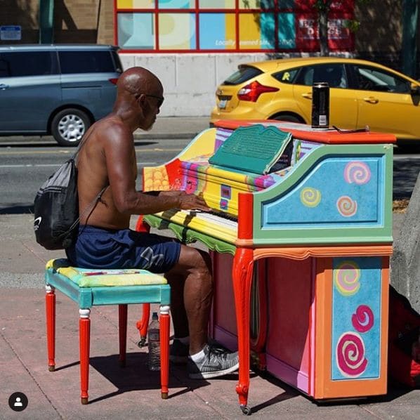 Public piano in Seattle, Washington, United States