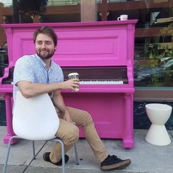 Public piano in City of Troy, New York, United States
