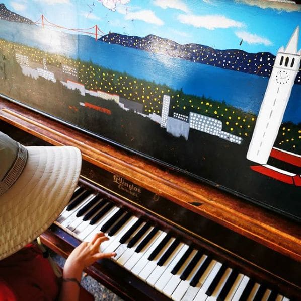 Public piano in Berkeley, California, United States
