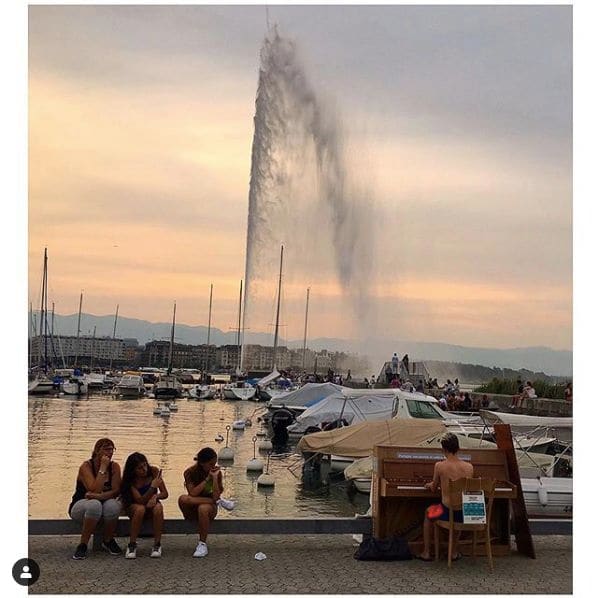 Public piano in Geneva, Geneva, Switzerland
