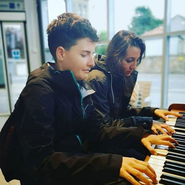 Public piano in City of Edinburgh, Scotland, United Kingdom