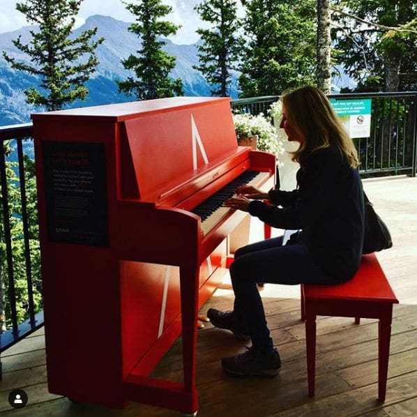 Public piano in Improvement District No. 9, Alberta, Canada
