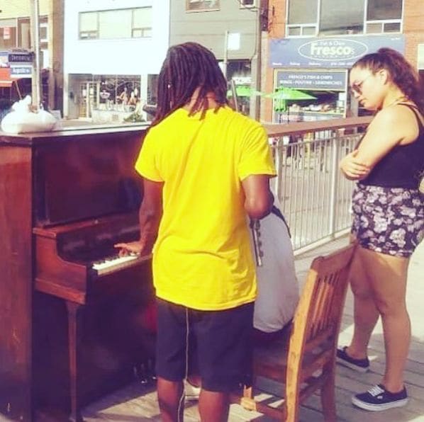 Public piano in Old Toronto, Ontario, Canada