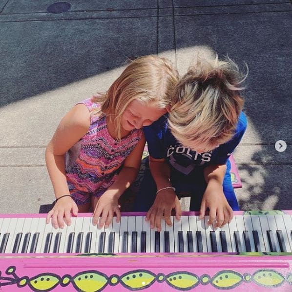 Public piano in Eugene, Oregon, United States