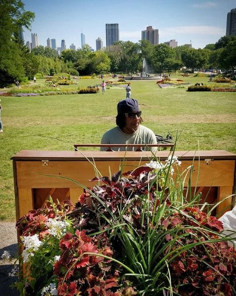 Public piano in Chicago, Illinois, United States