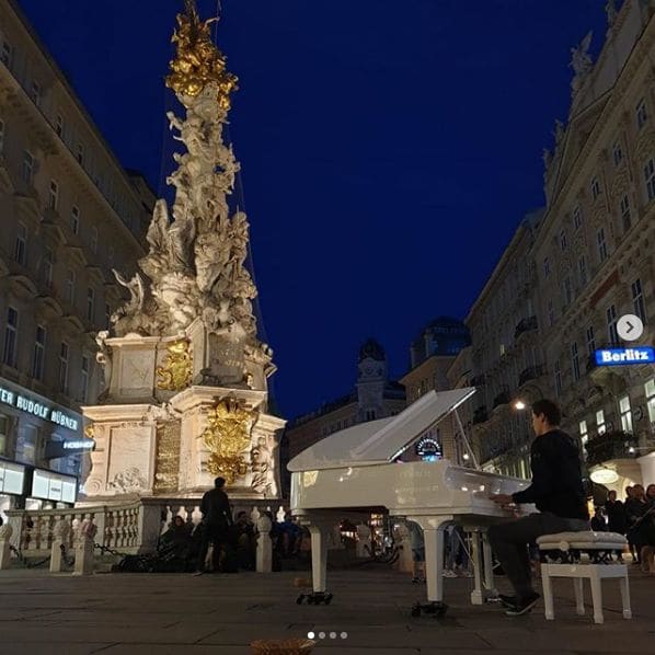 Public piano in Stainach-Pürgg, Styria, Austria