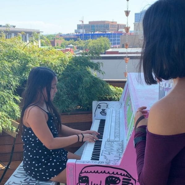 Public piano in Portland, Oregon, United States