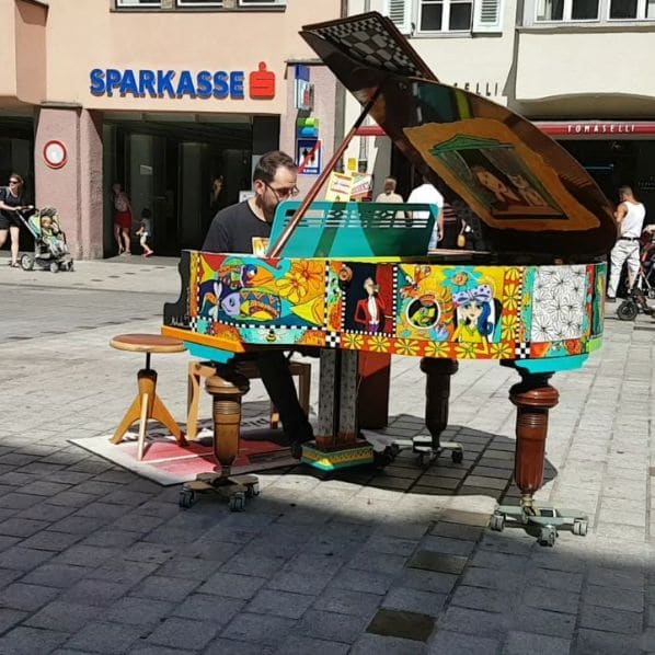 Public piano in Innsbruck, Tyrol, Austria