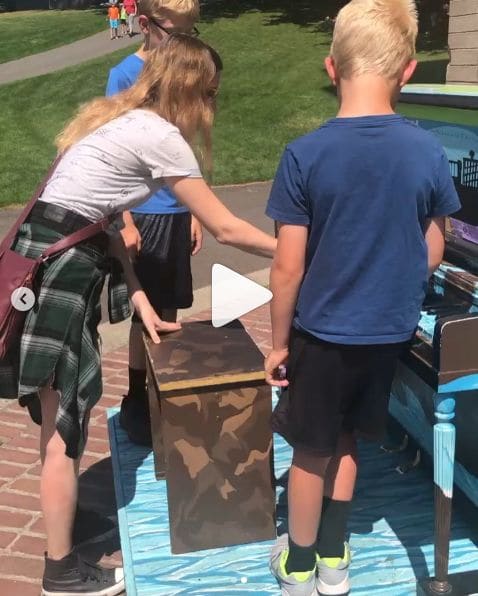 Public piano in Spokane, Washington, United States