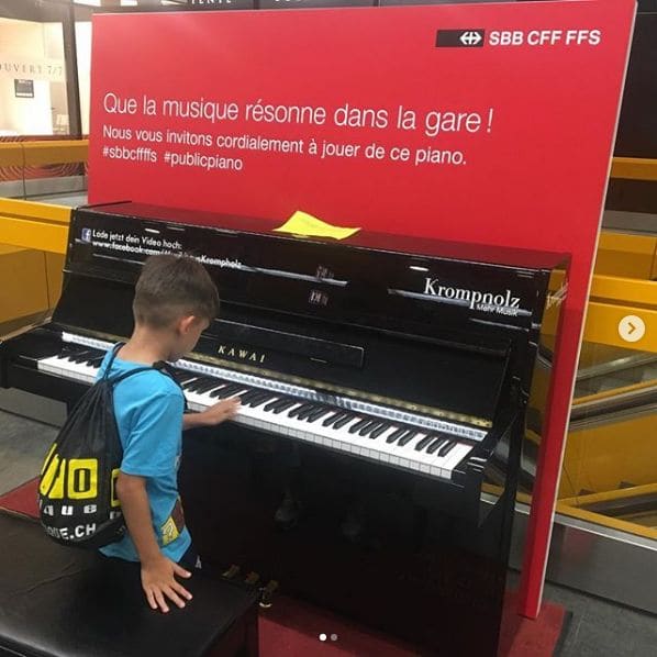 Public piano in Geneva, Switzerland