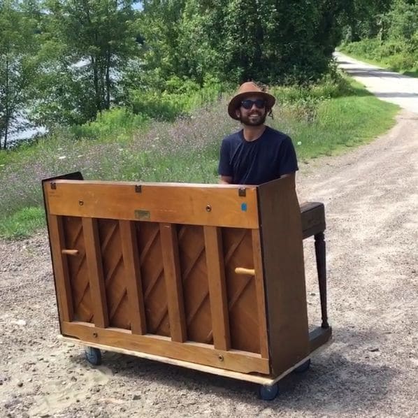 Public piano in Burlington, Vermont, United States