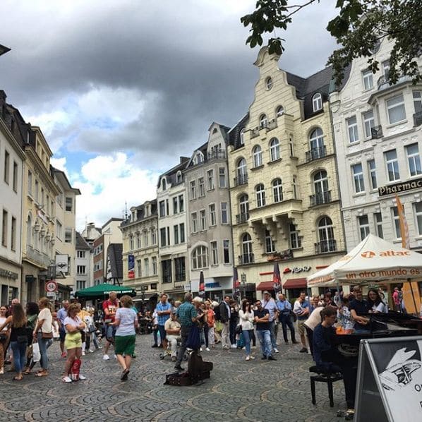 Public piano in Bonn, North Rhine-Westphalia, Germany