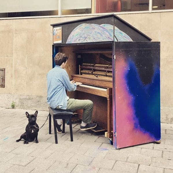 Public piano in Montreal, Quebec, Canada