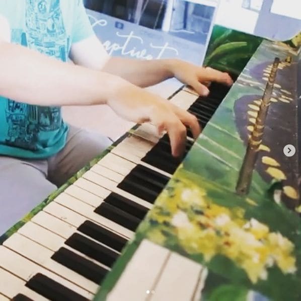 Public piano in Polk County, Florida, United States