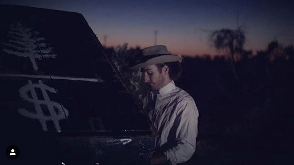 Public piano in Riverside County, California, United States