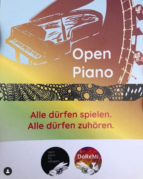 Public piano in Dusseldorf, North Rhine-Westphalia, Germany