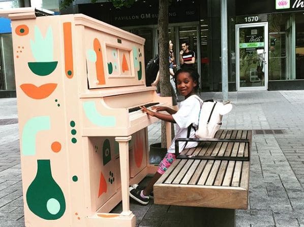 Public piano in Montreal, Quebec, Canada