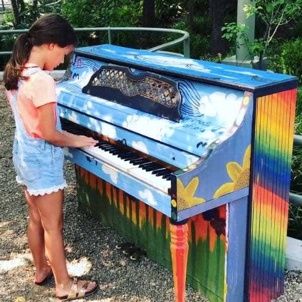 Public piano in Tulsa, Oklahoma, United States