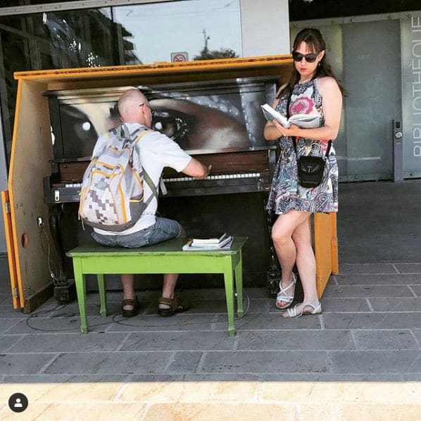 Public piano in Montreal, Quebec, Canada