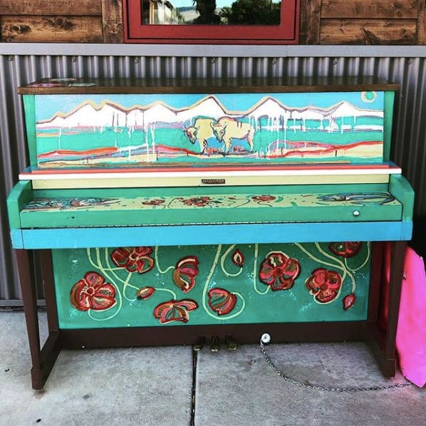 Public piano in Lander, Wyoming, United States