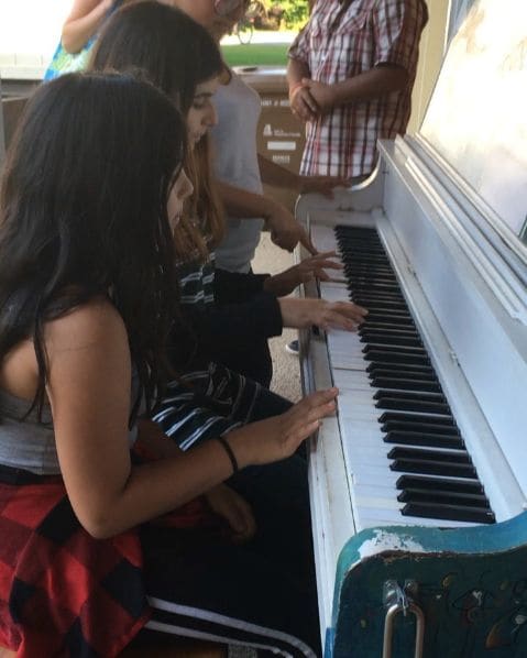 Public piano in Marguerite-D'Youville, Quebec, Canada