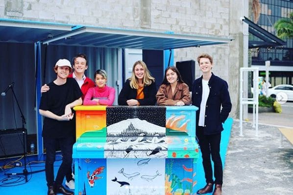 Public piano in Devonport-Takapuna, Auckland, New Zealand