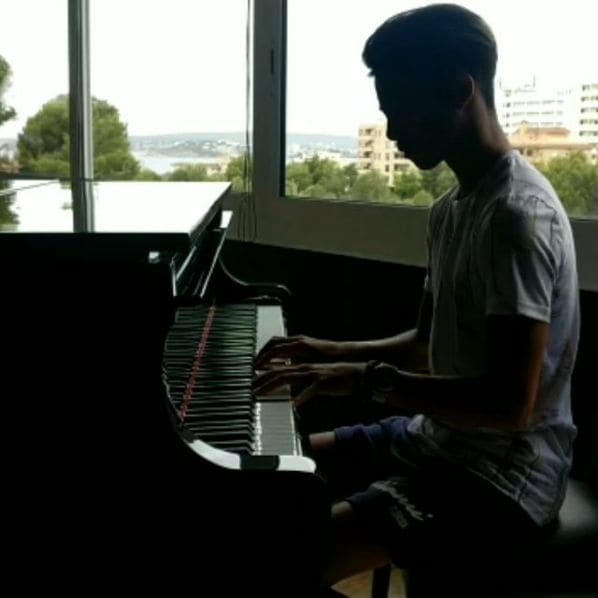 Public piano in Bendinat, Balearic Islands, Spain