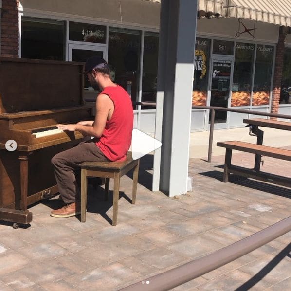 Public piano in Salmon Arm, British Columbia, Canada
