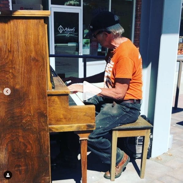 Public piano in Salmon Arm, British Columbia, Canada
