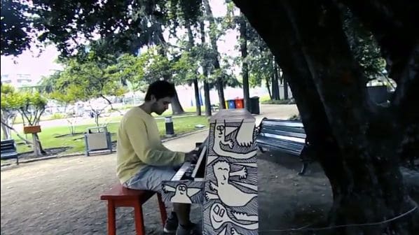 Public piano in Providencia, Santiago Metropolitan Region, Chile