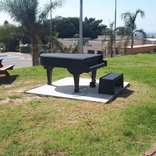 Public piano in Area C, Palestinian Territory