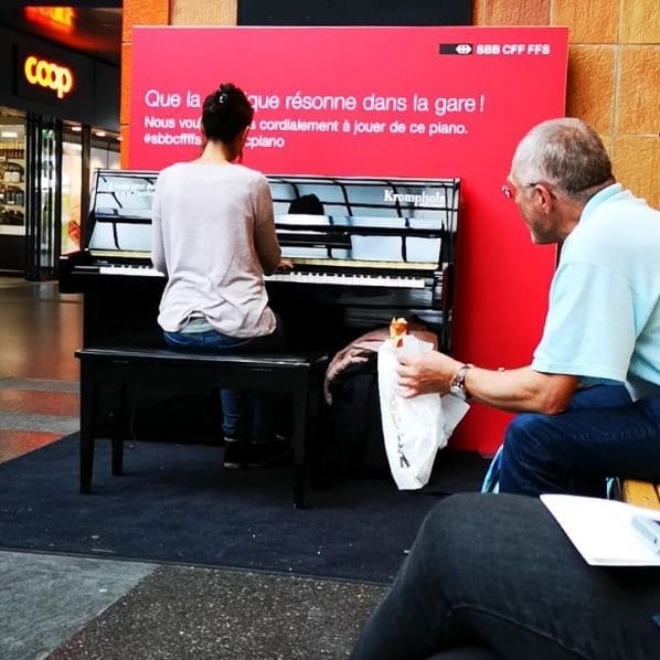 Public piano in Neuchâtel, Switzerland