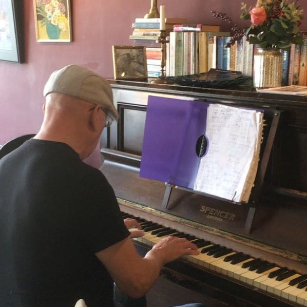 Public piano in Suffolk, England, United Kingdom