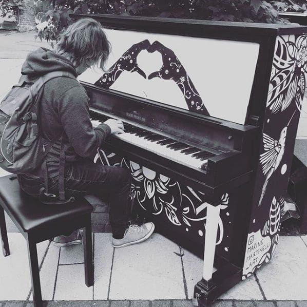 Public piano in Montreal, Quebec, Canada