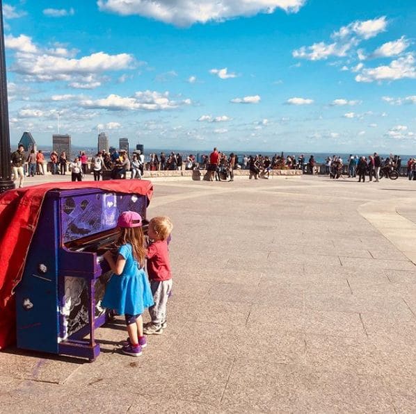 Public piano in Montreal, Quebec, Canada