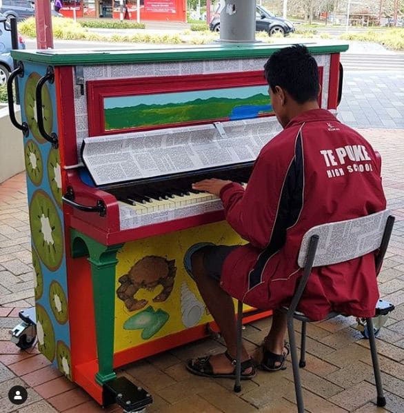 Public piano in Western Bay of Plenty District, Bay of Plenty, New Zealand