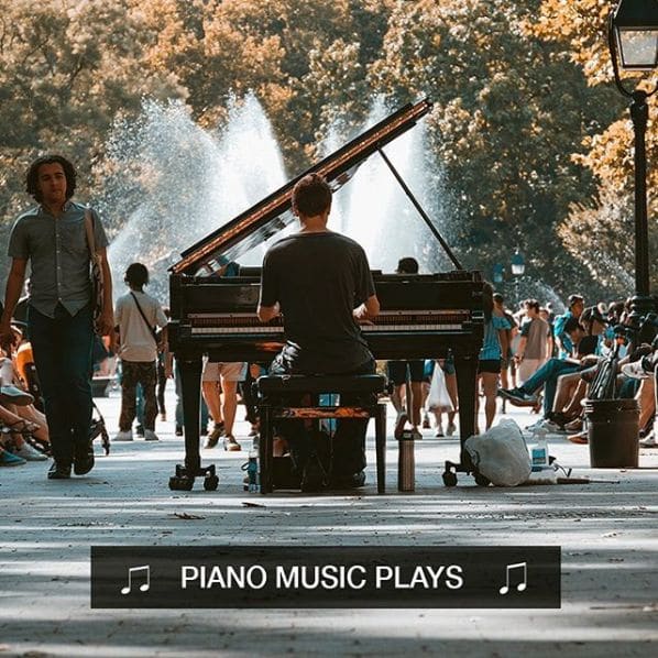 Public piano in Cranbrook, British Columbia, Canada
