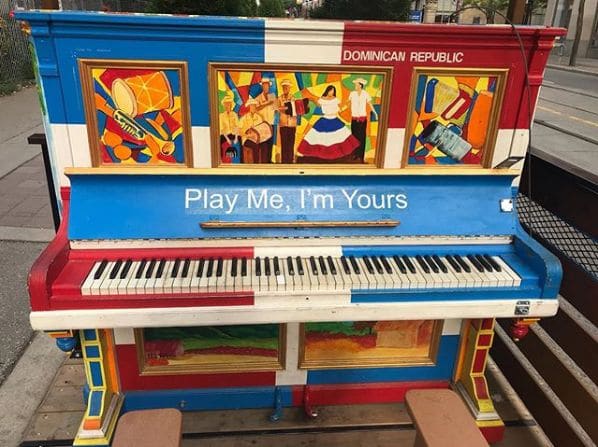 Public piano in Old Toronto, Ontario, Canada