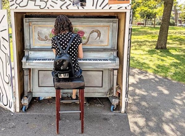 Public piano in Montreal, Quebec, Canada