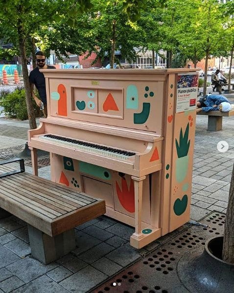 Public piano in Montreal, Quebec, Canada