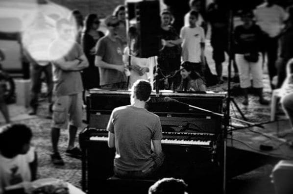 Public piano in Niterói, Rio de Janeiro, Brazil