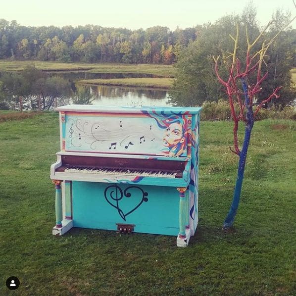 Public piano in Municipality of Colchester, Nova Scotia, Canada