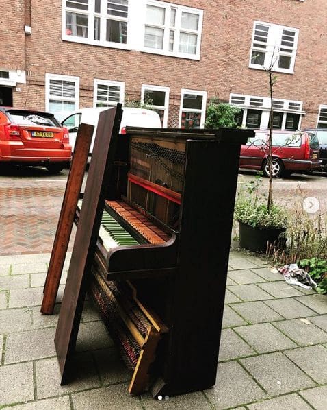 Public piano in Amsterdam, North Holland, Netherlands