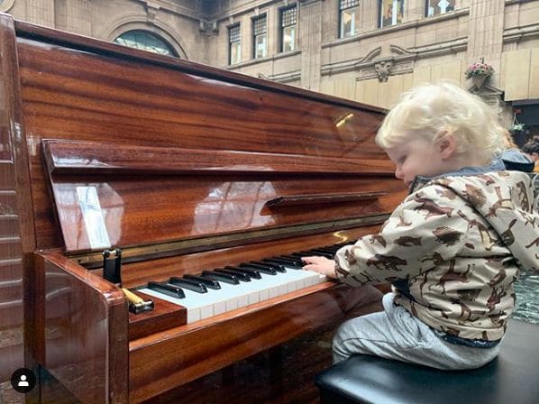 Public piano in City of Edinburgh, Scotland, United Kingdom