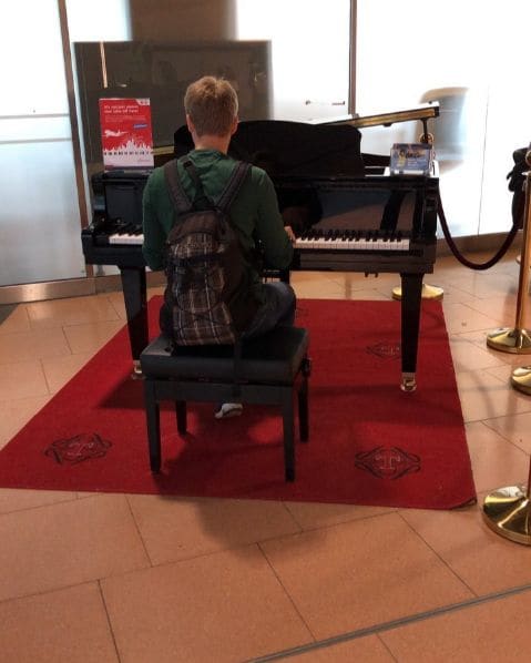 Public piano in Fuhlsbüttel, Hamburg, Germany