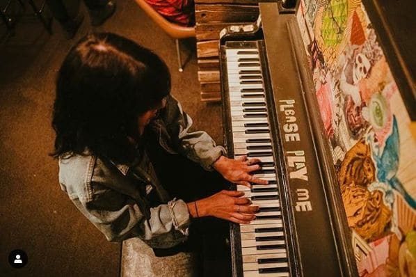 Public piano in Portland, Oregon, United States